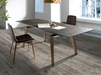 Mesa comedor extensible mármol negro