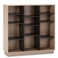 estanteria libreria 110x110 cm color roblegris 110 x 33 x 110cm