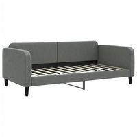 sofa cama  cama individual  cama para adultos tela gris oscuro 100x200 cm