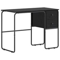 escritorio con almacenamiento roble negro 100 x 50 x 75 cm vidaxl