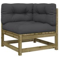 sofa esquinero de jardin  sofa de exterior con cojines madera de pino impregnada