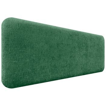 Dhome Cabecero Tapizado En Lana Liso Redondeado Para Pared Acústicos Cabeceros Absorbentes Cabezal Cama Dormitorio (verde, 140cm)