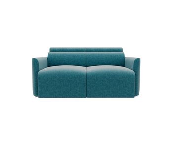 Sofá 2 plazas deslizante modena tela 1 color turquesa