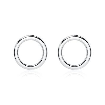 Pendientes circulares de plata 925