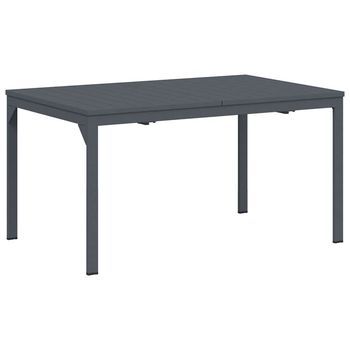 Mesa De Jardín | Mesa De Cena Exterior 2 Piezas Antracita 210 X 90 X 73 Cm Acero