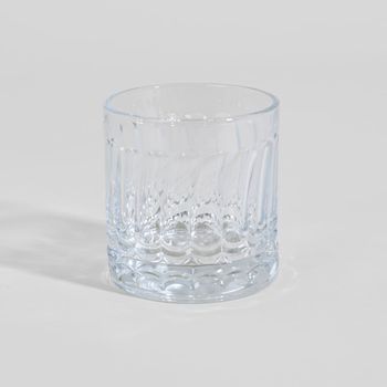 Vaso de whisky de vidrio transparente