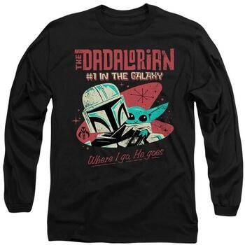 Disney Camiseta manga larga 1 Dadalorian Where I Go para hombre