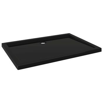 Plato De Ducha Rectangular Abs Negro 70x100 Cm Vidaxl