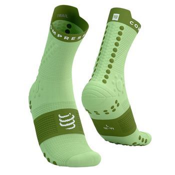 Calcetines De Compresión Compressport Pro Racing Verde Talla Calzado 45-48