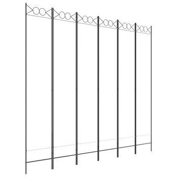 Biombo Divisor De 6 Paneles De Tela Blanco 240x220 Cm Vidaxl