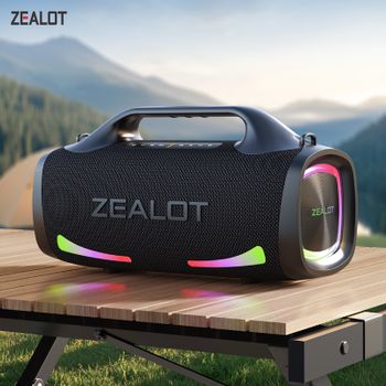 Zealot-s79 Altavoz Bluetooth Portátil de Gran Potencia de 100W con Bluetooth 5.3, Asa Portátil, 12 Horas de Reproducción, para Fiestas, Campamentos