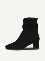 caprice bootie black made of textiles with block heel size 37