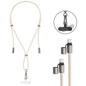 Collar USB-C a USB-C Intenso Handykette 1,65 m Beige Carga Rápida 60W