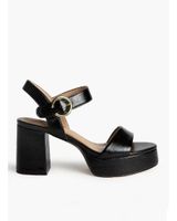 de keslem sandalias keslem m5360b negras de plataforma con tacon cuadrado negro