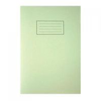 silvine a4 exercise book ruled green pk10