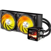 refrigeracion liquida darkflash de240 240mm 2 ventiladores argb pantalla ips