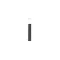 lampo - baliza de jardin con bombilla e27 ip54 h 60 cm metal pintado cristal satinado baliza de exterior - perenz - gris oscuro