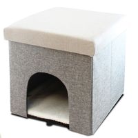 cubo mascota plegable 38x38x37 cm casa cueva para gatos y perros pequenos con cojin interior taburete asiento resistente y caja de almacenaje multifuncional para hogar