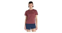 camiseta de manga corta new balance athletics  mujer rojo