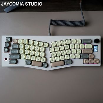 Teclas Morandi, tinte de 5 caras, perfil Sub MOA ES/DE/KR/FR Abnt2 Brasil para teclado mecánico con diseño ISO 7u Alice