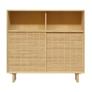 Aparador alto de pino macizo natural 120 cm Sin barnizar