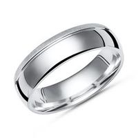 anillo moderno plata 925 parcialmente pulido 6mm ancho