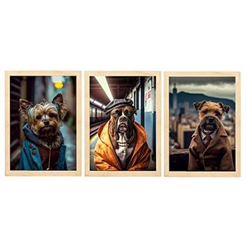Fun Realistic Illustrations Of Animals In Human Clothing Interior Design And Decoration Set Collection 18 Nacnic