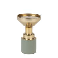 portavelas de aluminio verde