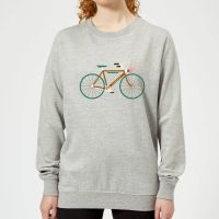 rudolph bike womens christmas jumper - grey - m - grey