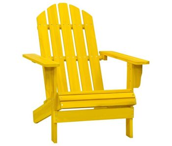 Vidaxl silla de jardín adirondack madera maciza de abeto amarilla