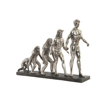Figura Resina 55x18x42 Evolucion Hombre Cromado
