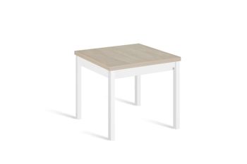 Mesa cocina extensible libro 80(160)x80 cm roble pata blanco