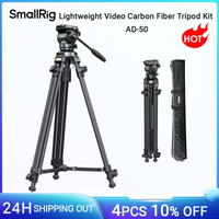 tripode de video de fibra de carbono smallrig ad-50 con cabezal fluido de amortiguacion continua tripode compacto de viaje para videocamaras y camaras -4685
