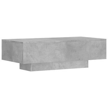 Mesa De Centro Madera De Ingeniería Gris Hormigón 100x49,5x31cm Vidaxl