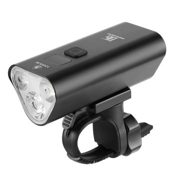 BENGGUO 1200LM Faro de bicicleta 6 modos de luz intermitente de lámpara de aleación de aluminio impermeable carga Type-C