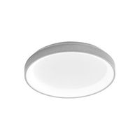 krizia - plafon led moderno regulable 30w - luz natural 4000k 2700lm difusor opal aluminio blanco satinado d25 cm ip20