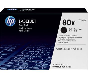 HP 80X Black Toner Cartridge, Black