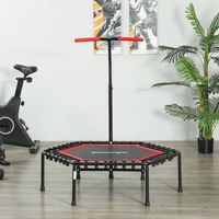 trampolin de fitness sportnow acero plastico 114x114x132 cm rojo