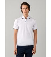 hackett london para hombre hm5600199 polo mercerizado manga corta fit clasico blanco xl casual algodon