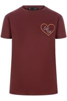 camiseta con letras amor en la espalda burgundy m
