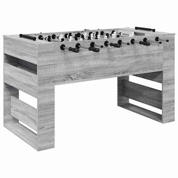Mesa De Futbolín Gris Sonoma 146,5 X 74 X 85 Cm Vidaxl