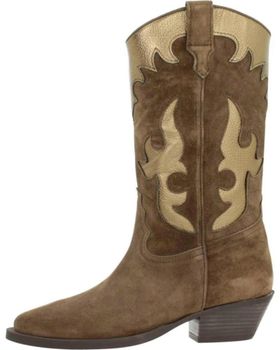 de ALPE 2088 BOTA COWBOY DE ANTE Y PIEL CON TACON CUBANO CASTANA