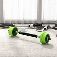 kit de mancuernas sportnow plastico 95x20x20 cm verde