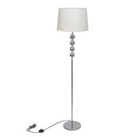 lampara de pie pantalla y soporte alto 4 bolas adorno blanca vidaxl
