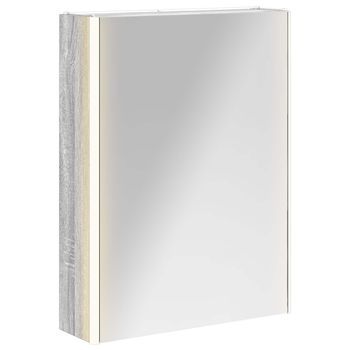 Armario Con Espejo De Baño | Mueble De Baño Gris Sonoma 53,5 X 15,5 X 70 Cm
