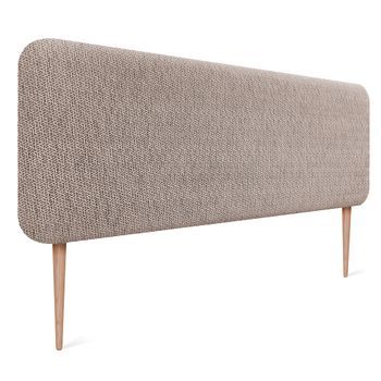 Dhome Cabecero Tapizado Liso Con Patas Redondeado Tejido Luxury Para Pared Acústicos Cabeceros Absorbentes Cabezal Cama Dormitorio (ethnic Brown, 150cm)