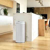 cubo de basura de cocina automatico blanco  42l