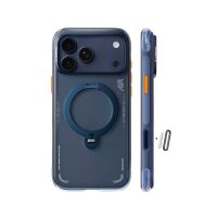torras funda para iphone 17 pro max  carcasa con magsafe y soporte giratorio ostand q3 air azul marino proteccion y ajuste preciso