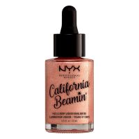 nyx professional makeup california beamin face and body liquid highlighter various shades - beach babe