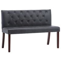 banco interior  banco de piel de ante artificial gris 120 cm